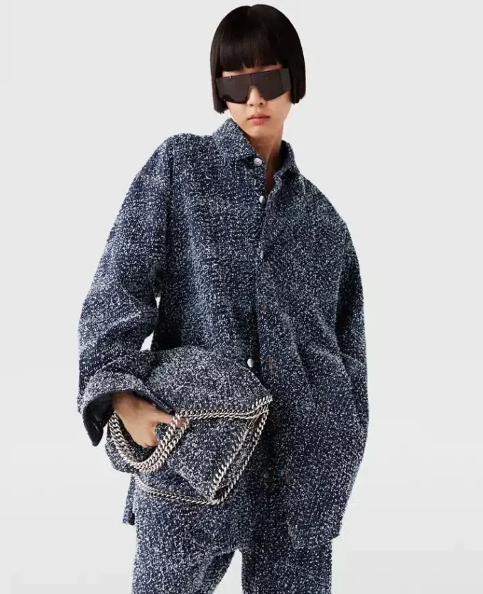 Falabella Fold-Over Bouclé Tote Bag Falabella Fold-Over Bouclé Tote Bag