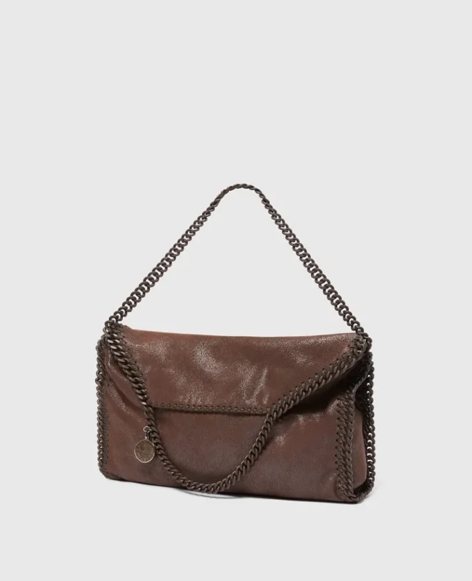 Falabella Fold-Over Enamel Tote Bag Falabella Fold-Over Enamel Tote Bag