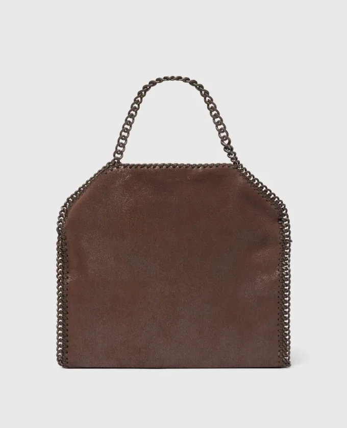 Falabella Fold-Over Enamel Tote Bag Falabella Fold-Over Enamel Tote Bag