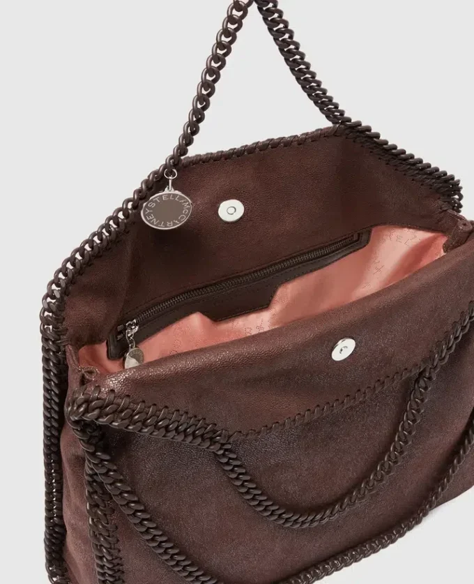 Falabella Fold-Over Enamel Tote Bag Falabella Fold-Over Enamel Tote Bag