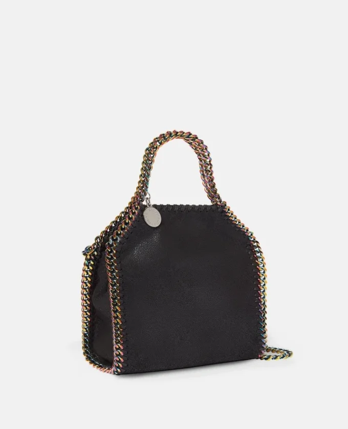Falabella Holographic Chain Tiny Tote Bag Falabella Holographic Chain Tiny Tote Bag