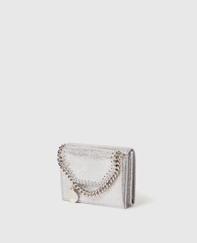 Falabella Metallic Tri-Fold Wallet Falabella Metallic Tri-Fold Wallet