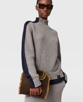 Turtleneck Contrast Panel Jumper Turtleneck Contrast Panel Jumper