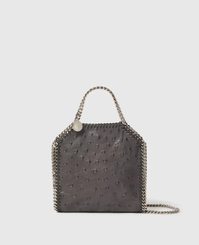 Falabella Ostrich Tiny Tote Bag Falabella Ostrich Tiny Tote Bag