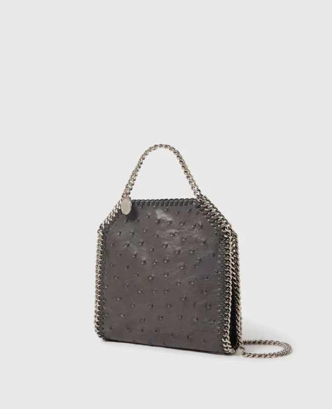 Falabella Ostrich Tiny Tote Bag Falabella Ostrich Tiny Tote Bag