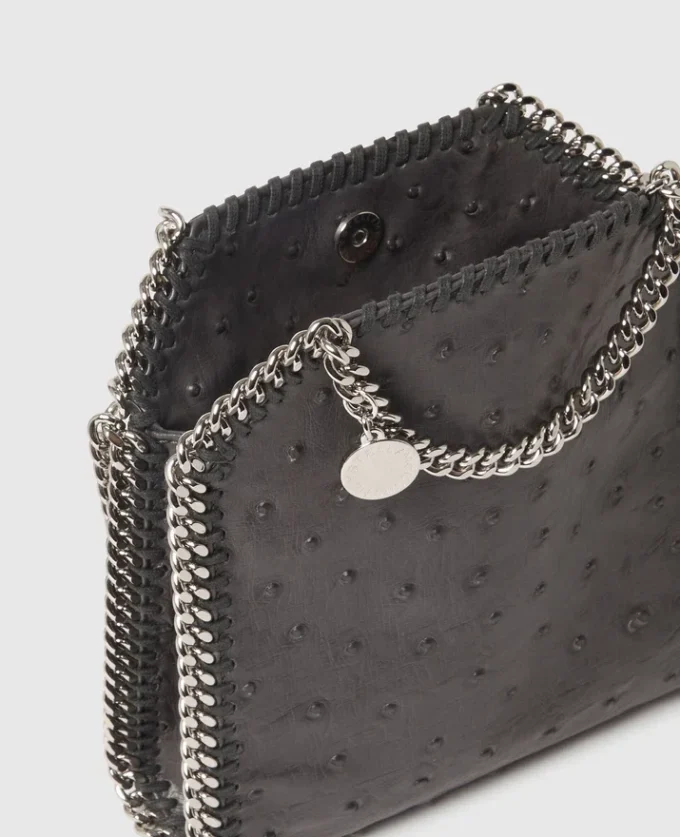 Falabella Ostrich Tiny Tote Bag Falabella Ostrich Tiny Tote Bag