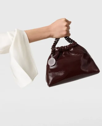 Falabella Patent Drawstring Crossbody Bag