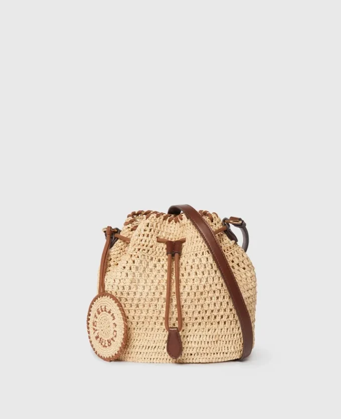 Falabella Raffia Crochet Bucket Bag Falabella Raffia Crochet Bucket Bag