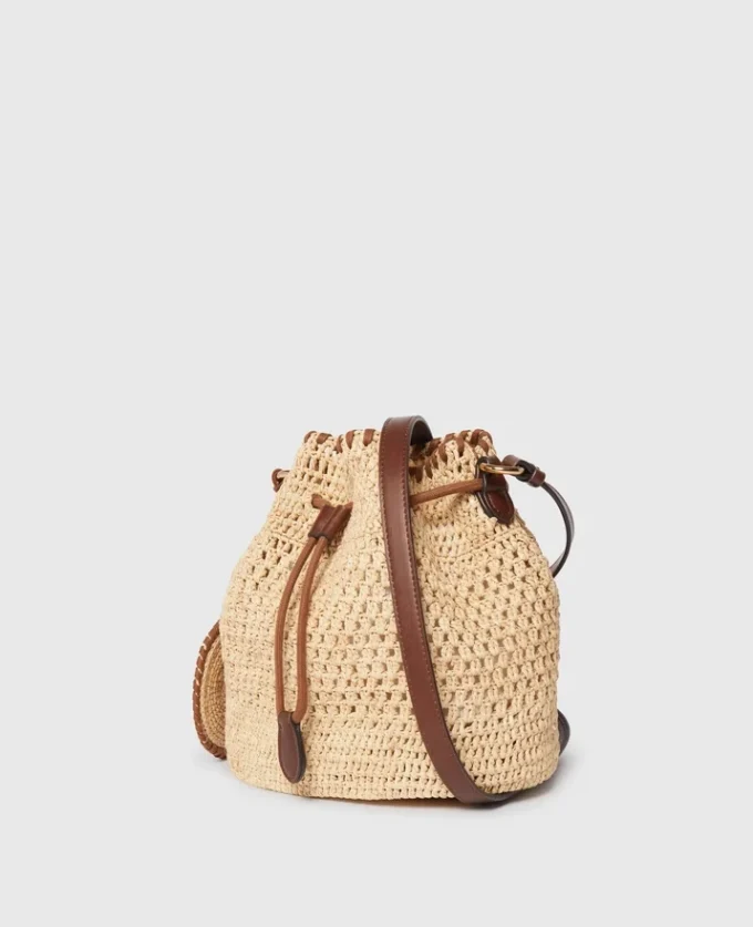 Falabella Raffia Crochet Bucket Bag Falabella Raffia Crochet Bucket Bag