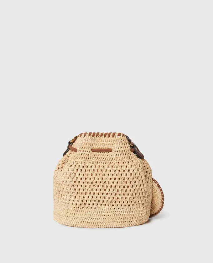 Falabella Raffia Crochet Bucket Bag Falabella Raffia Crochet Bucket Bag