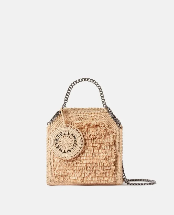 Falabella Raffia Tiny Tote Bag Falabella Raffia Tiny Tote Bag