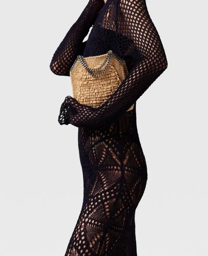 Falabella Raffia Tiny Tote Bag Falabella Raffia Tiny Tote Bag