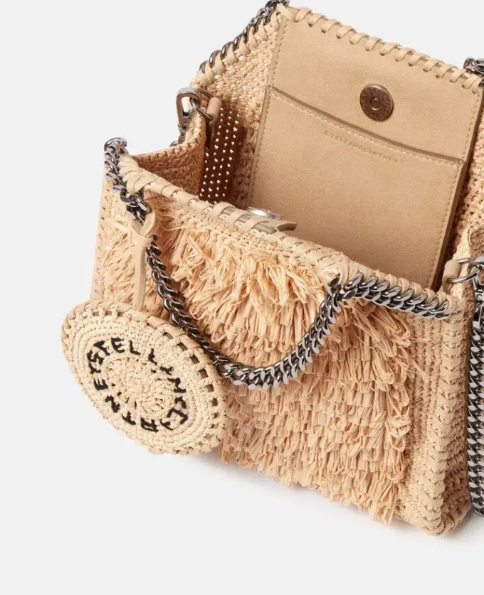 Falabella Raffia Tiny Tote Bag Falabella Raffia Tiny Tote Bag