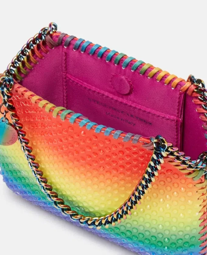 Falabella Rainbow Crystal Dégradé Mini Tote Bag Falabella Rainbow Crystal Dégradé Mini Tote Bag