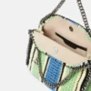 Falabella Striped Cotton Crochet Mini Tote Bag Falabella Striped Cotton Crochet Mini Tote Bag