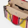 Falabella Striped Cotton Crochet Mini Tote Bag Falabella Striped Cotton Crochet Mini Tote Bag