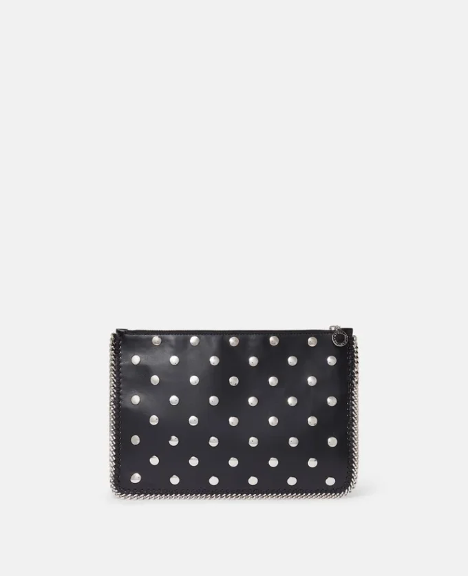 Falabella Studded Zippered Pouch Falabella Studded Zippered Pouch