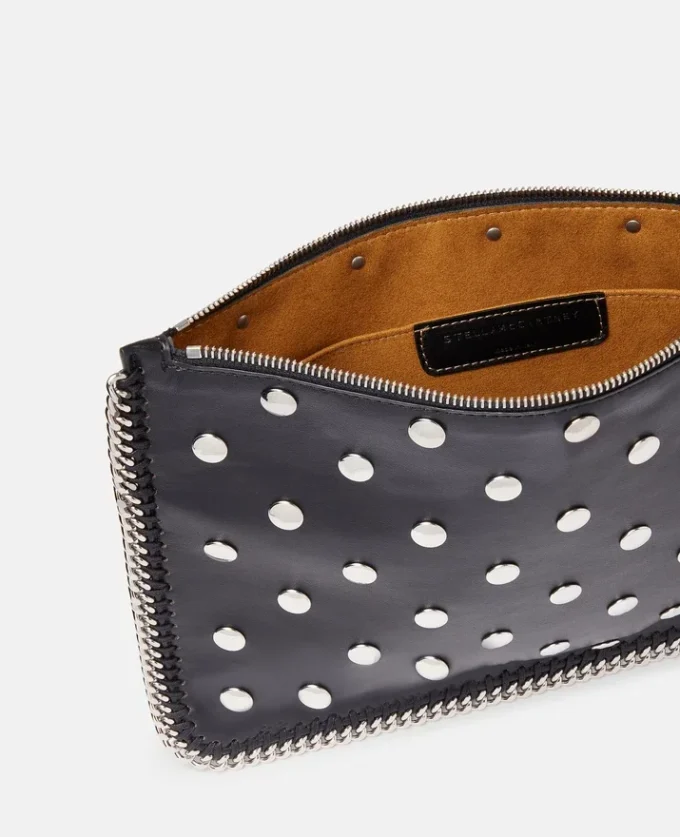 Falabella Studded Zippered Pouch Falabella Studded Zippered Pouch