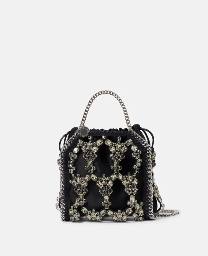 Falabella Tiny Crystal Cage Tote Bag Falabella Tiny Crystal Cage Tote Bag