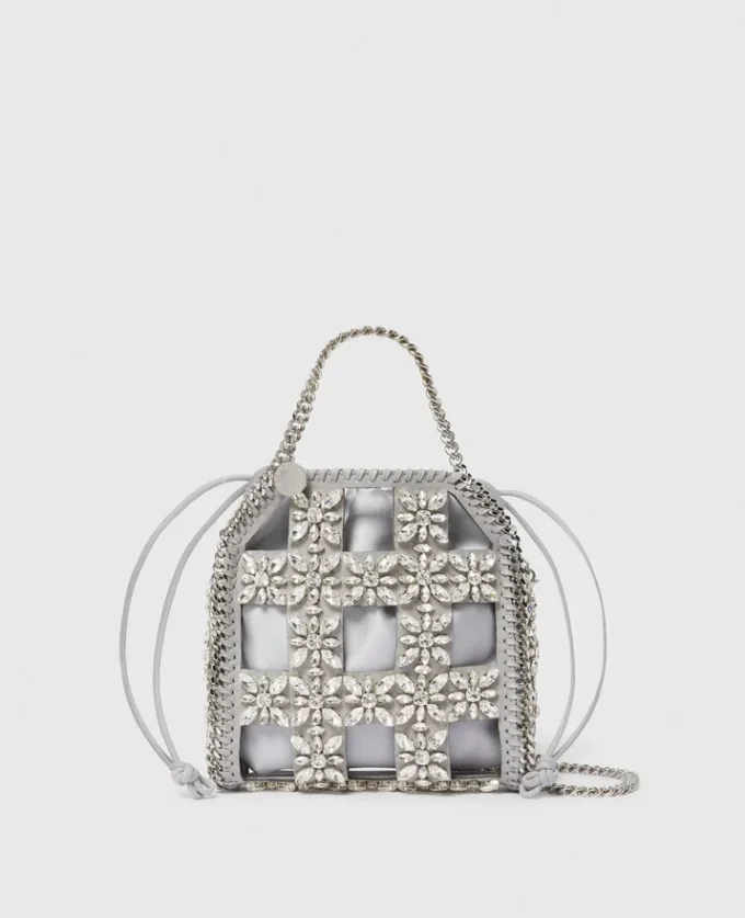 Falabella Tiny Crystal Cage Tote Bag Falabella Tiny Crystal Cage Tote Bag