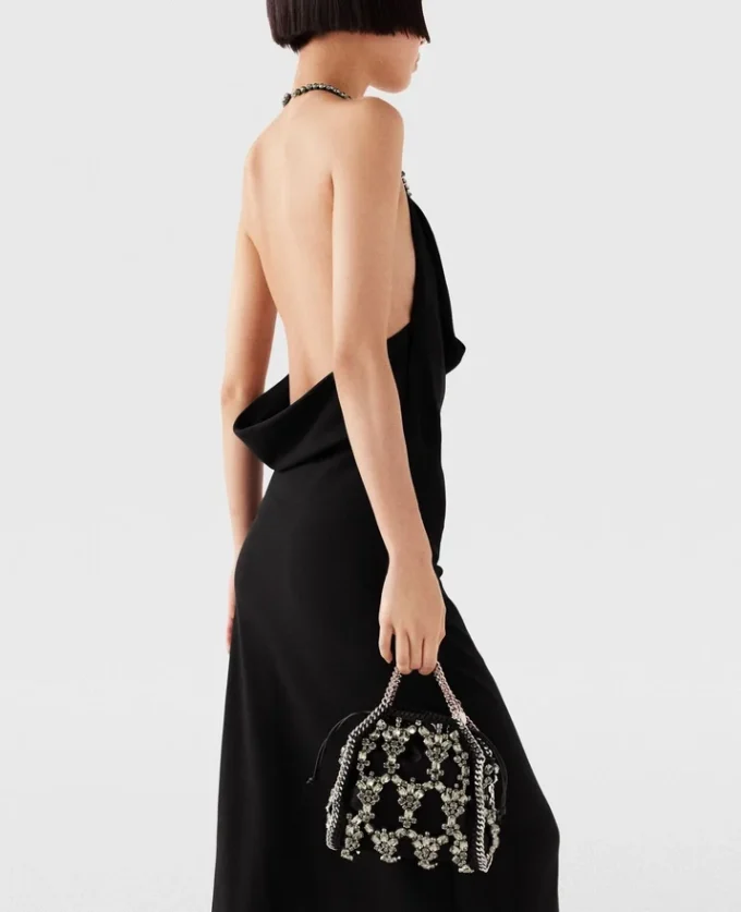 Plunge Crystal Halterneck Maxi Dress Plunge Crystal Halterneck Maxi Dress
