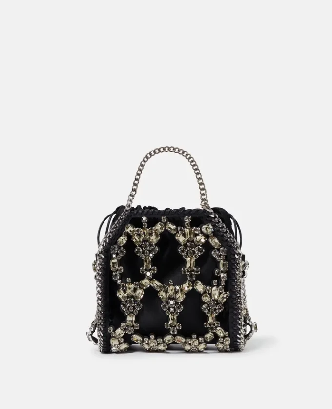 Falabella Tiny Crystal Cage Tote Bag Falabella Tiny Crystal Cage Tote Bag