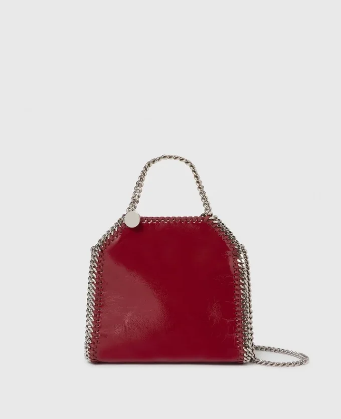 Falabella Tiny Tote Crinkled Patent Bag Falabella Tiny Tote Crinkled Patent Bag