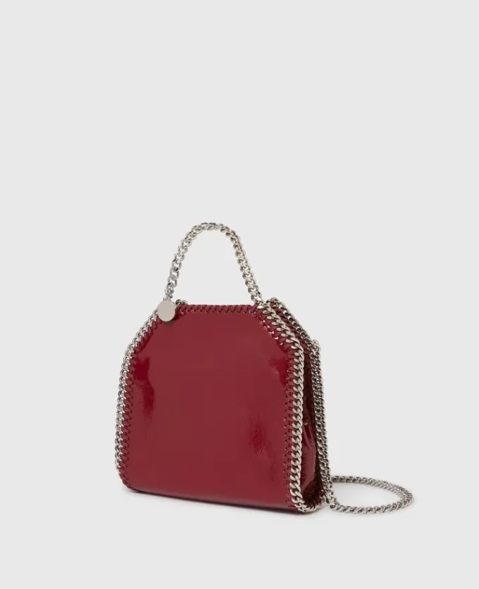 Falabella Tiny Tote Crinkled Patent Bag Falabella Tiny Tote Crinkled Patent Bag