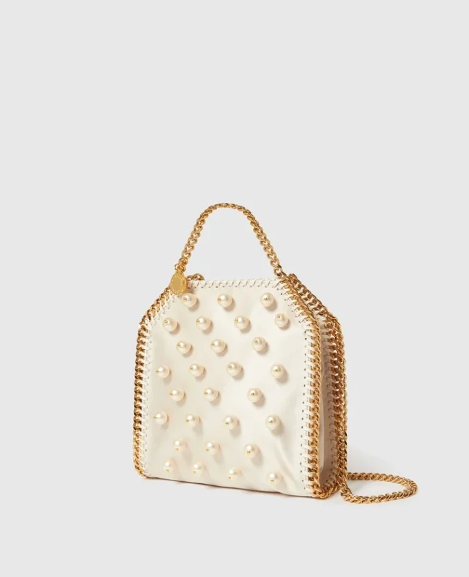 Falabella Vegan Pearl Tiny Tote Bag Falabella Vegan Pearl Tiny Tote Bag