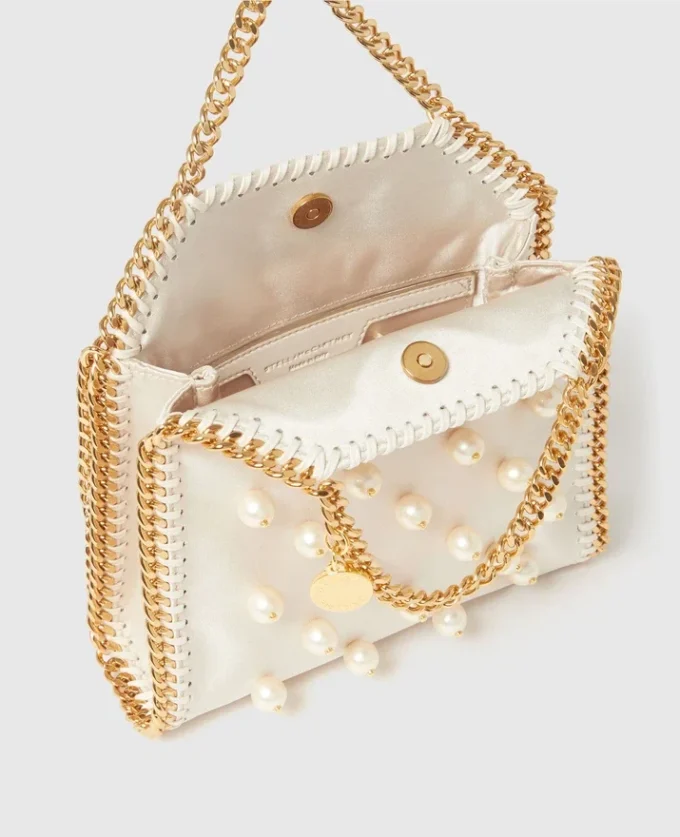 Falabella Vegan Pearl Tiny Tote Bag Falabella Vegan Pearl Tiny Tote Bag