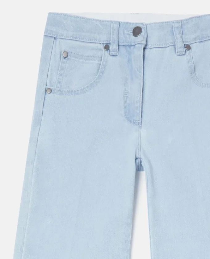 Flared Light Wash Denim Jeans Flared Light Wash Denim Jeans