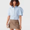 Flared Short Sleeve Shirt Flared Short Sleeve Shirt