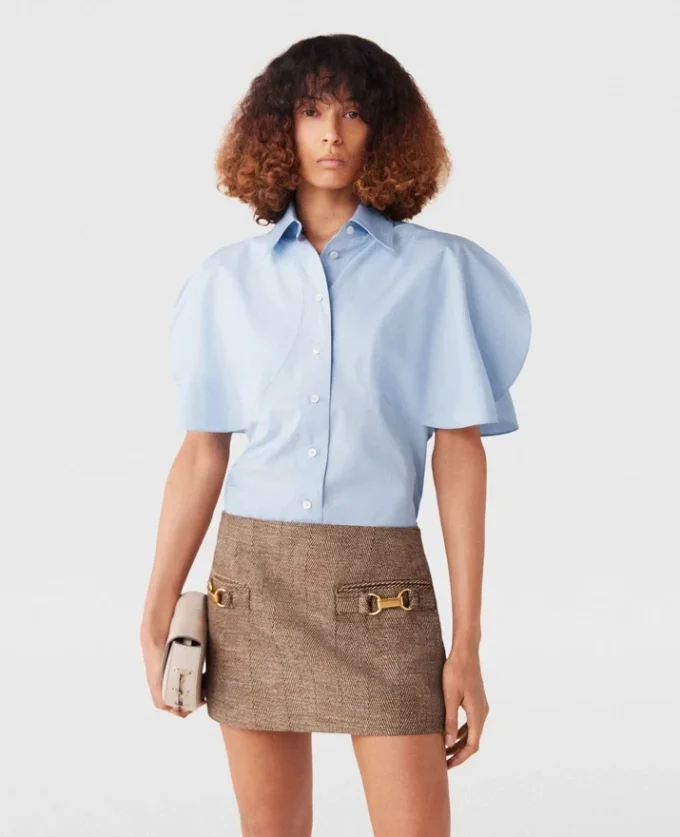 Flared Short Sleeve Shirt Flared Short Sleeve Shirt