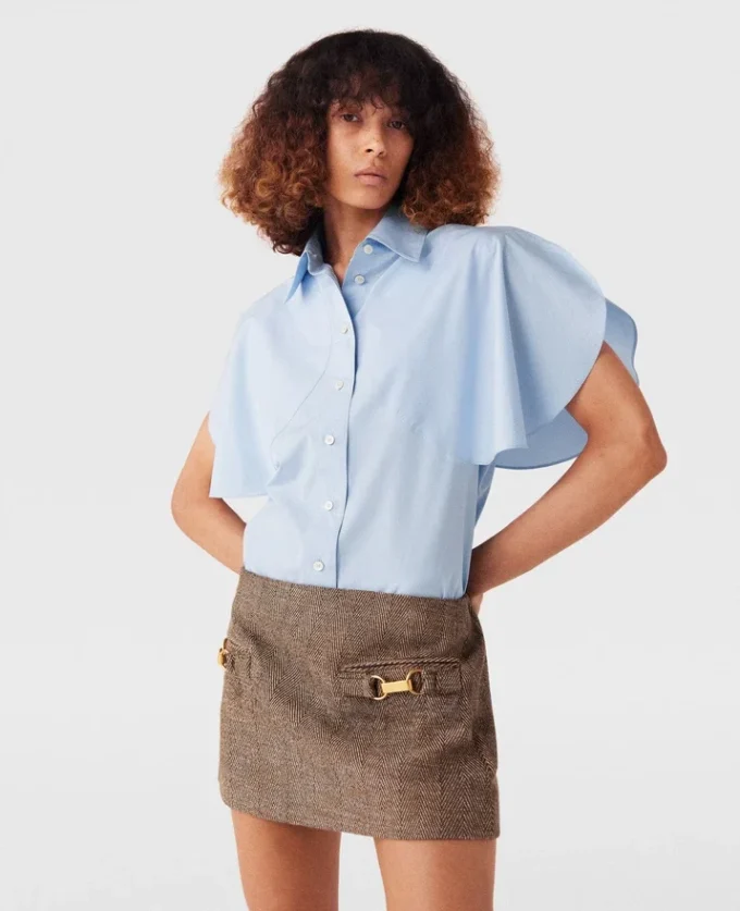 Flared Short Sleeve Shirt Flared Short Sleeve Shirt