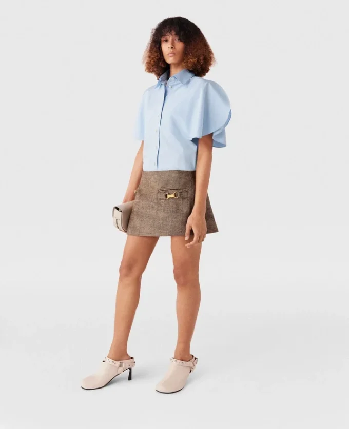 Flared Short Sleeve Shirt Flared Short Sleeve Shirt