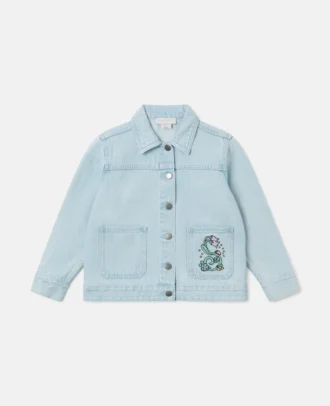 Floral Embroidered Denim Jacket Floral Embroidered Denim Jacket