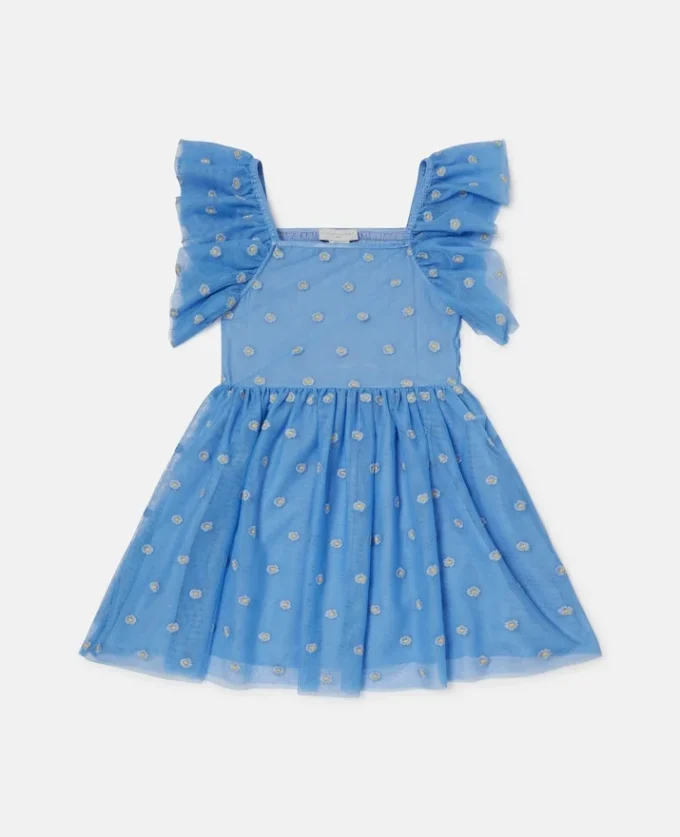 Floral-Embroidered Tulle Dress Floral-Embroidered Tulle Dress