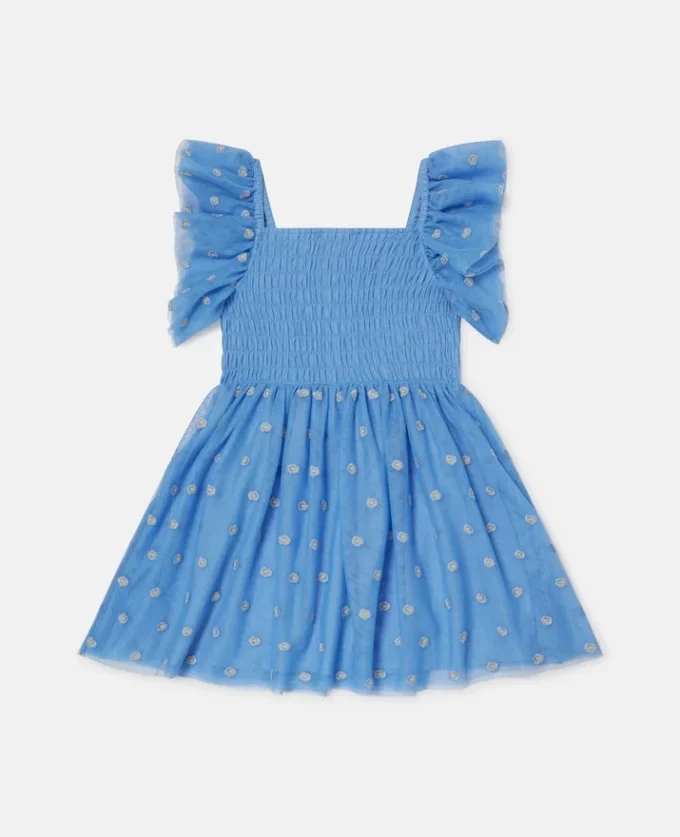 Floral-Embroidered Tulle Dress Floral-Embroidered Tulle Dress