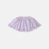 Floral-Embroidered Tulle Skirt Floral-Embroidered Tulle Skirt