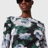 Floral Long-Sleeve Mesh Midi Dress Floral Long-Sleeve Mesh Midi Dress