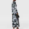 Floral Long-Sleeve Mesh Midi Dress Floral Long-Sleeve Mesh Midi Dress