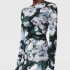 Floral Long-Sleeve Mesh Midi Dress Floral Long-Sleeve Mesh Midi Dress