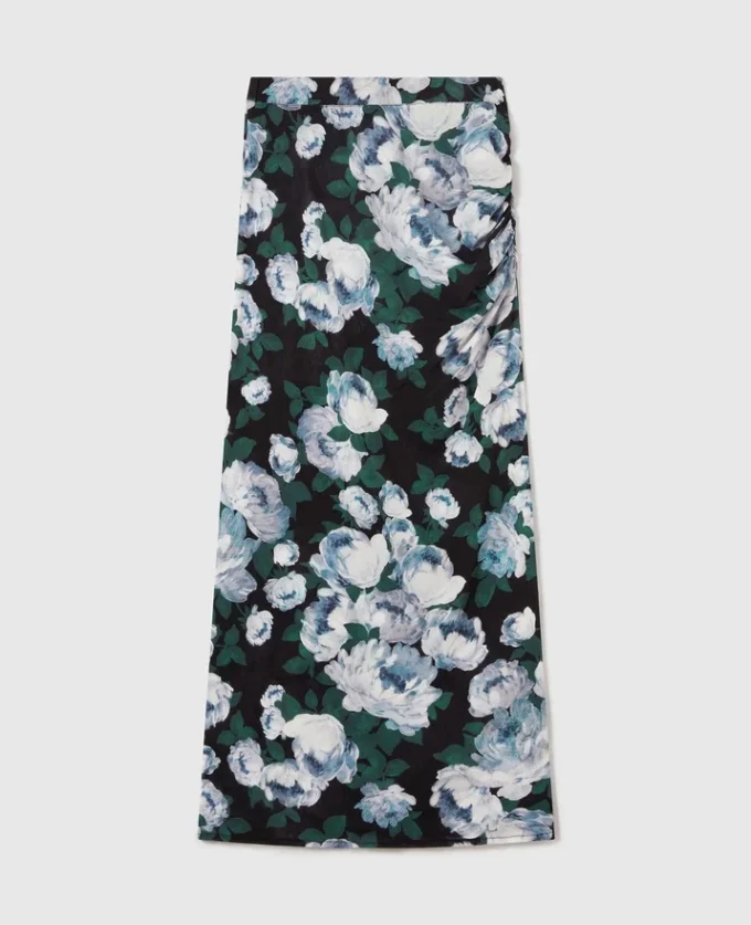 Floral Mesh Midi Skirt Floral Mesh Midi Skirt