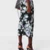 Floral Mesh Midi Skirt Floral Mesh Midi Skirt