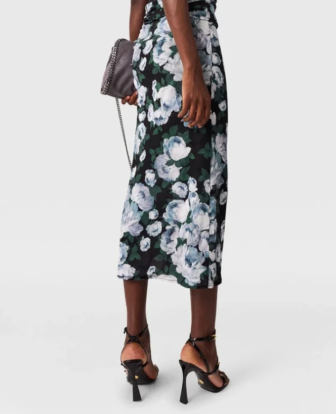 Floral Mesh Midi Skirt Floral Mesh Midi Skirt