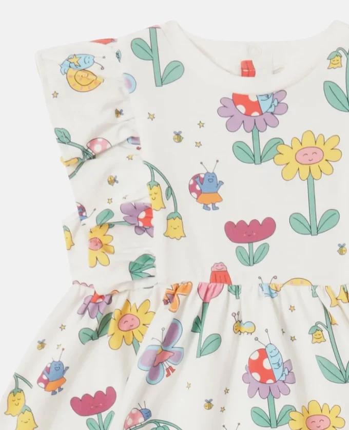 Floral Print Cap-Sleeve Dress Floral Print Cap-Sleeve Dress