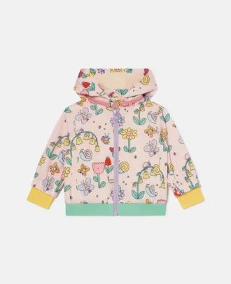 Floral Print Hooded Raincoat