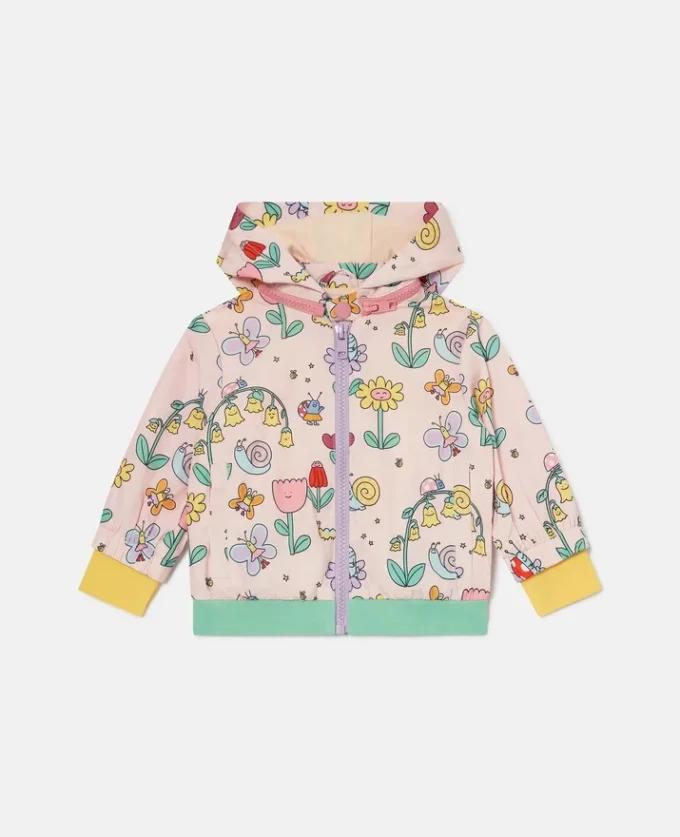 Floral Print Hooded Raincoat Floral Print Hooded Raincoat