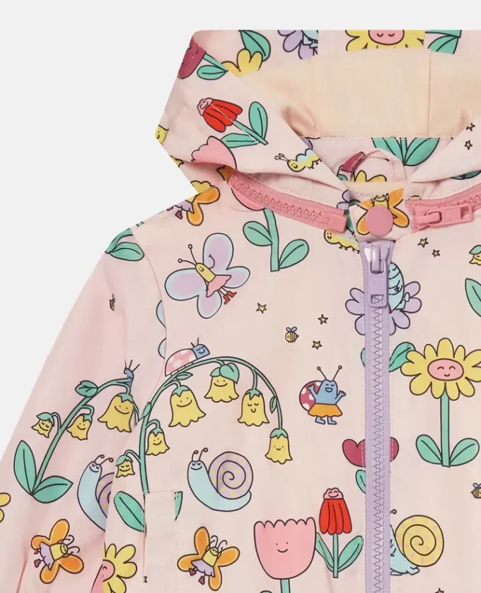 Floral Print Hooded Raincoat Floral Print Hooded Raincoat