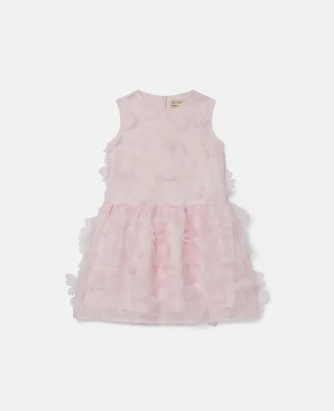 Flower Appliqué Sleeveless Dress Flower Appliqué Sleeveless Dress